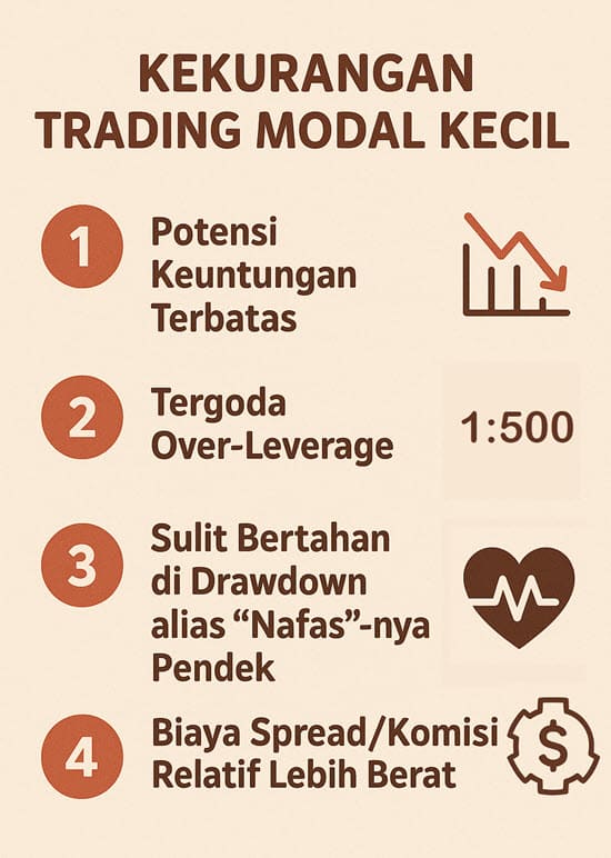 Kekurangan Trading Modal Kecil