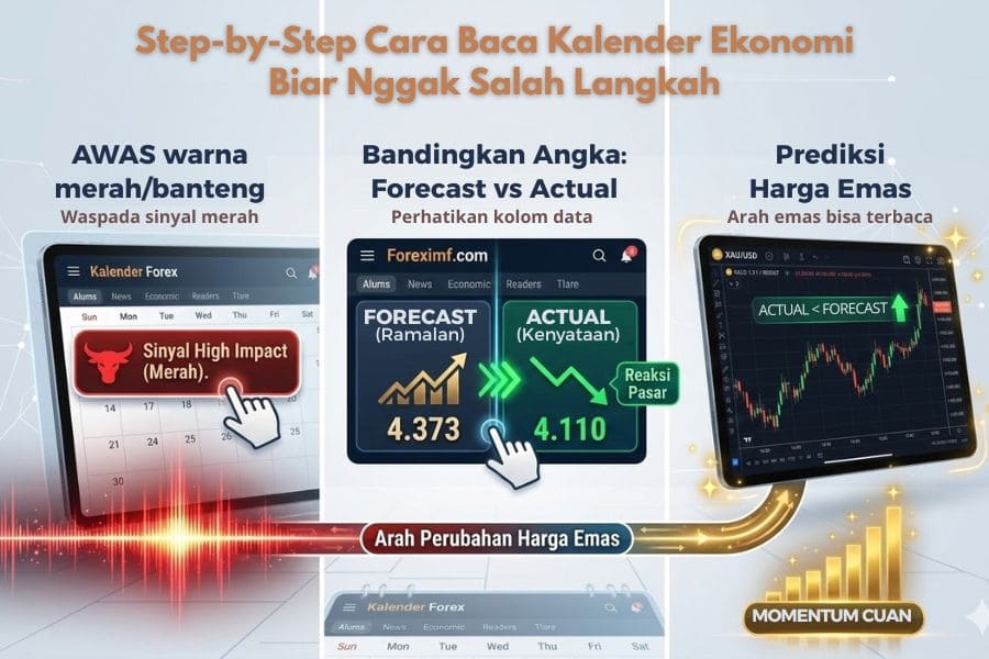 step by step baca kalender ekonomi