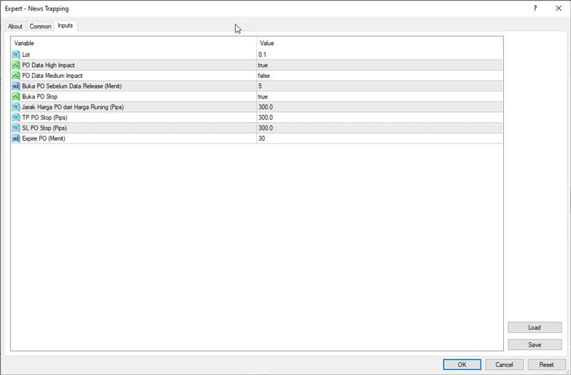 Cara Setting Robot Trading