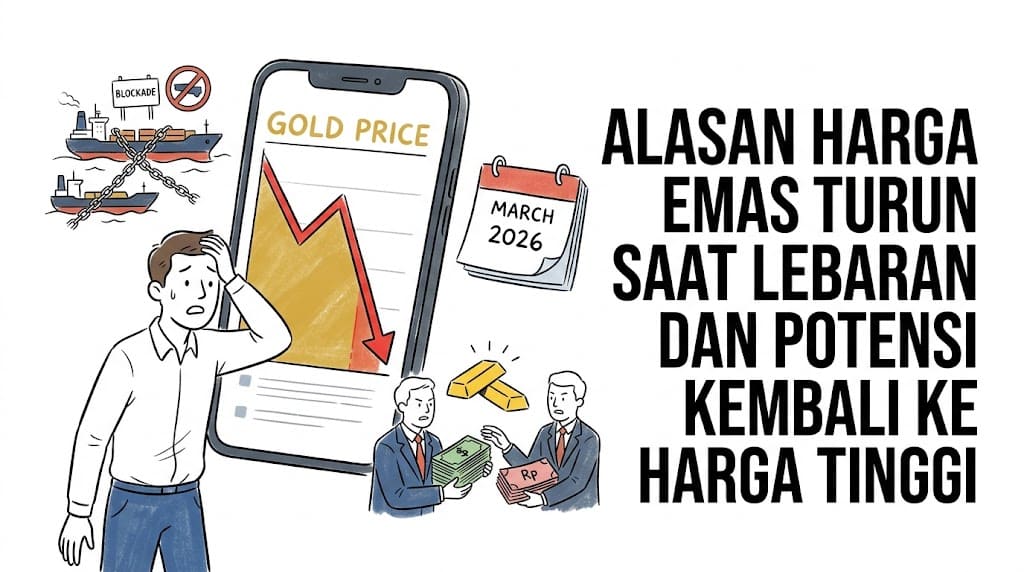 alasan harga emas turun