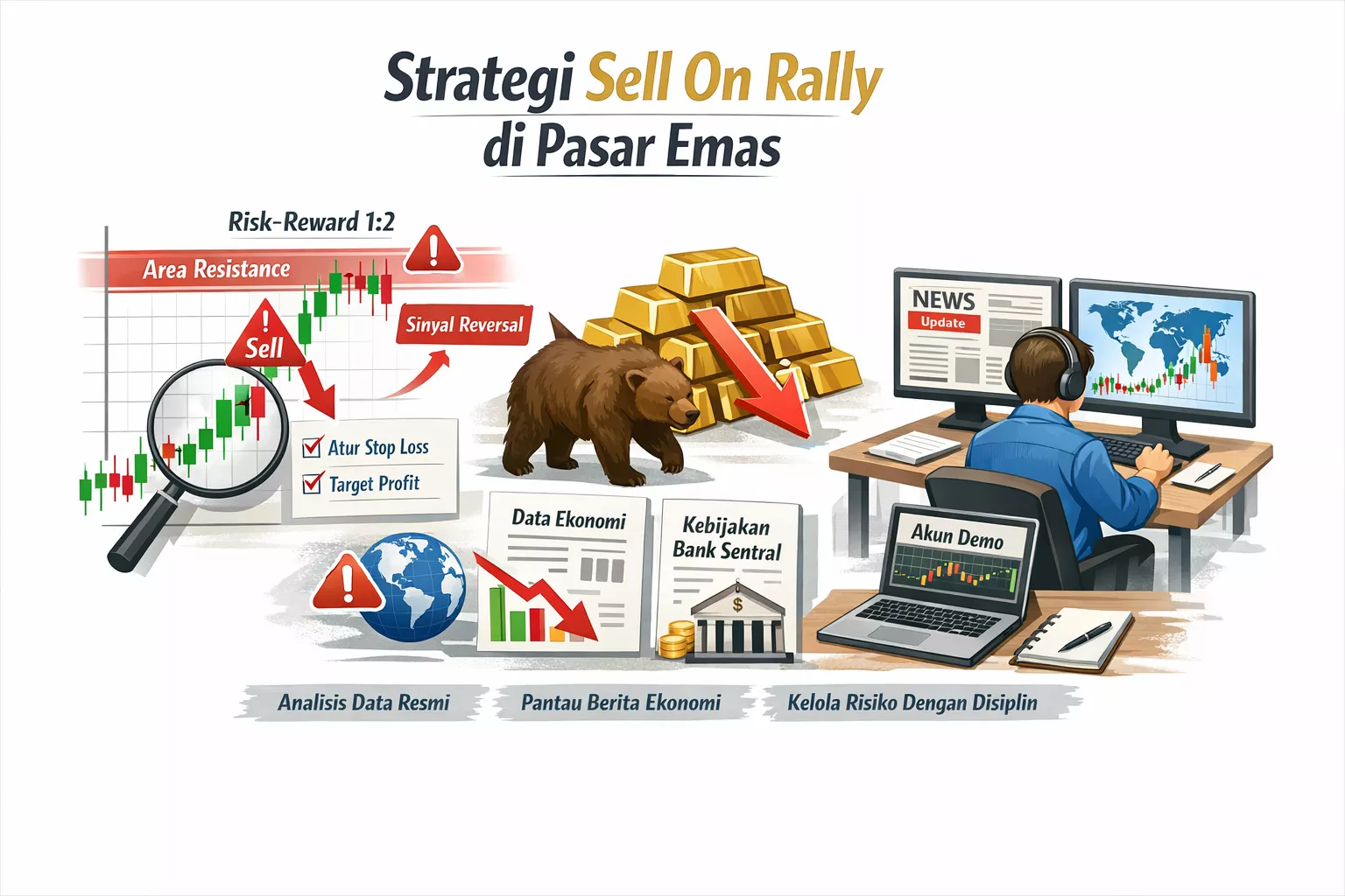 penurunan harga emas