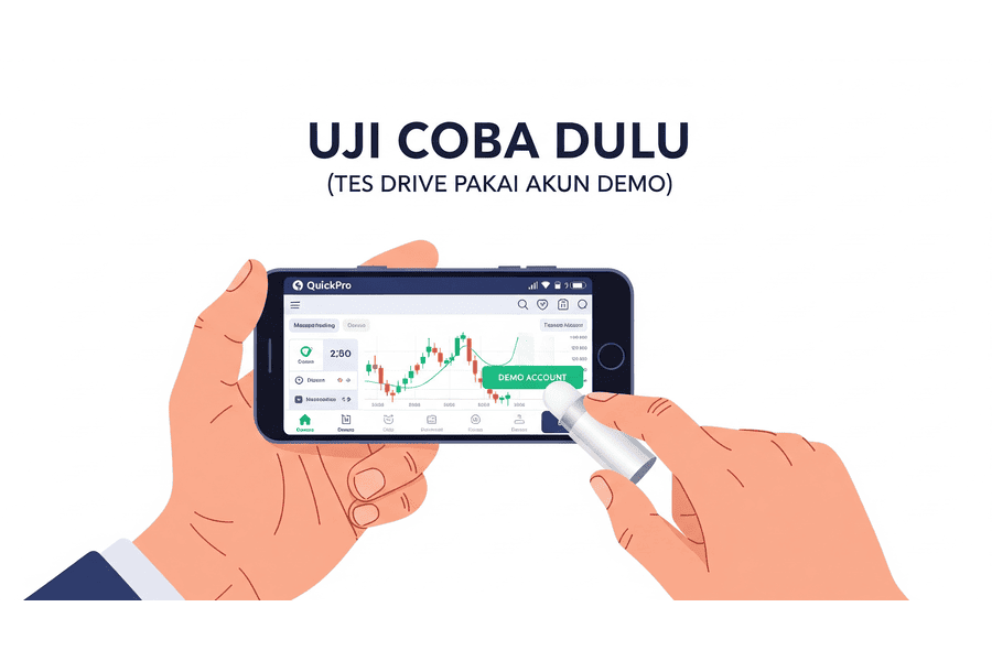 Tes kualitas broker forex dengan akun demo